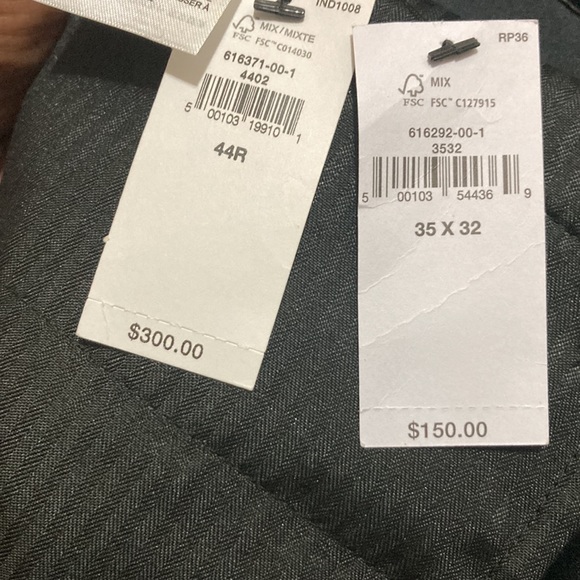 BANANA REPUBLIC MODERN CLASSIC PLAIN WEAVE SUIT JACKET SIZE 44R & PANT 35/32 - Picture 5 of 13